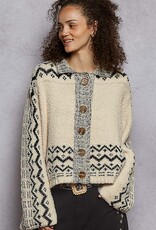 POL Clothing Aztec  Chenille Cardigan