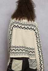 POL Clothing Aztec  Chenille Cardigan
