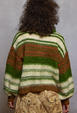 POL Clothing Retro Striped Sweater