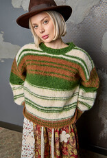 POL Clothing Retro Striped Sweater