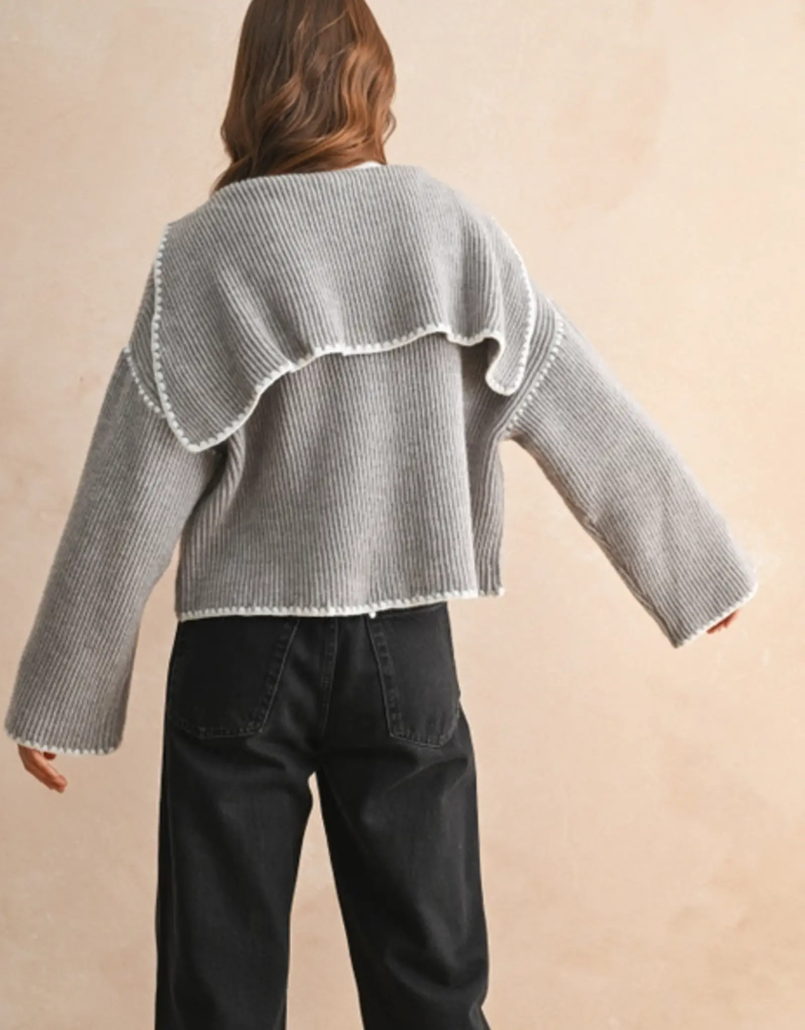 Miou Muse Cozy Stitch Detail Cardigan