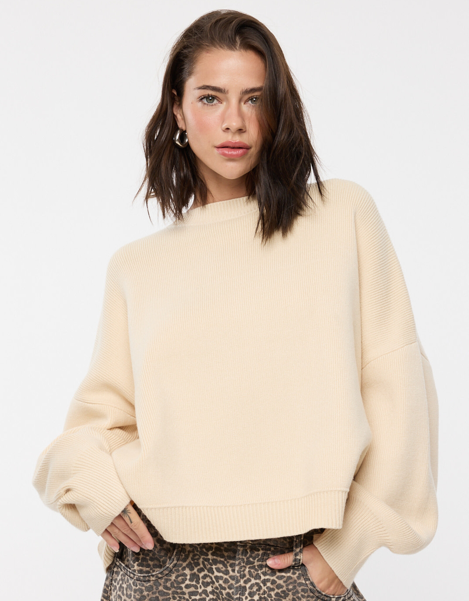 Wishlist Cozy Sweater with Side Slits