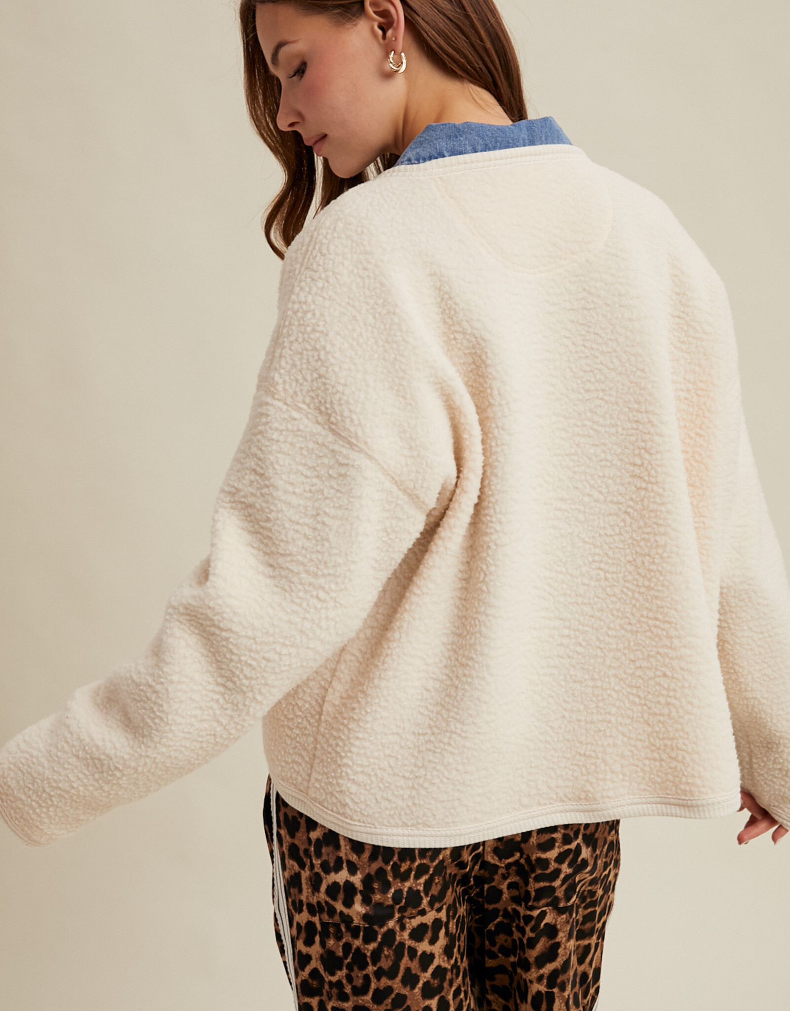 Wishlist Sherpa Button Jacket