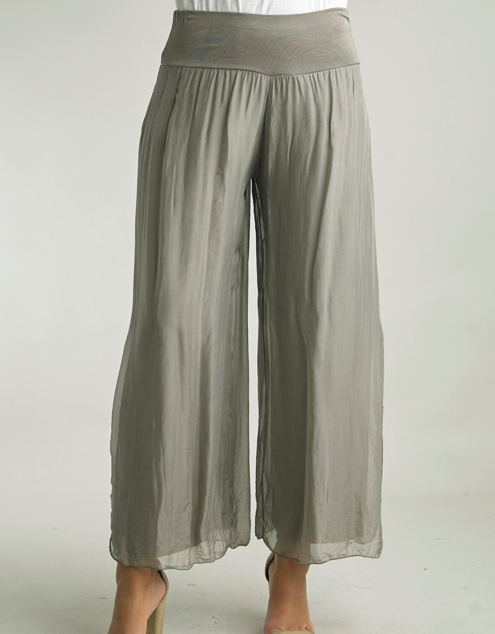 Tempo Paris Side Slit Silk Pant