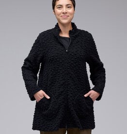 Cut Loose Boiled Wool Dot Swing Jacket