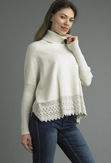 Tempo Paris Lace Edge Turtleneck