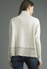 Tempo Paris Lace Edge Turtleneck