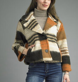 Tempo Paris Autumn Plaid Short Jacket