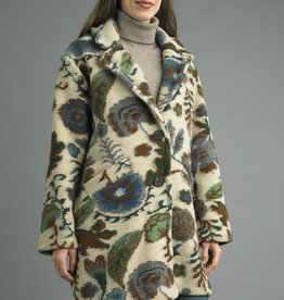 Tempo Paris Floral Boucle Coat