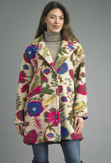 Tempo Paris Floral Boucle Coat