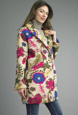 Tempo Paris Floral Boucle Coat