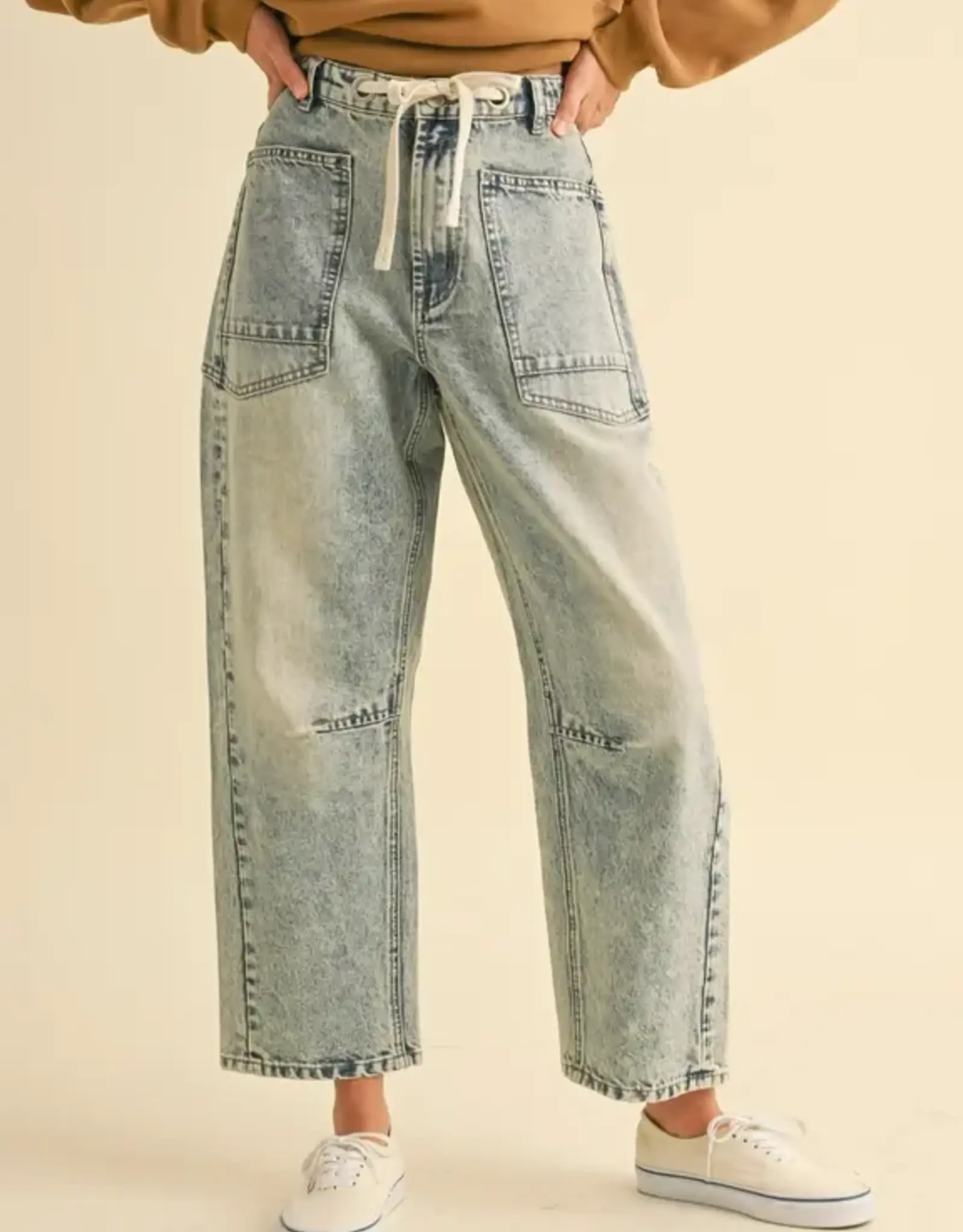 Miou Muse Denim Barrel Pant