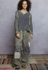 POL Clothing Gauze  Balloon Sleeve Top POL Clothing Gauze  Balloon Sleeve Top