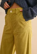 Miou Muse Lemongrass Corduroy Wide Leg Pant Miou Muse Lemongrass Corduroy Wide Leg Pant