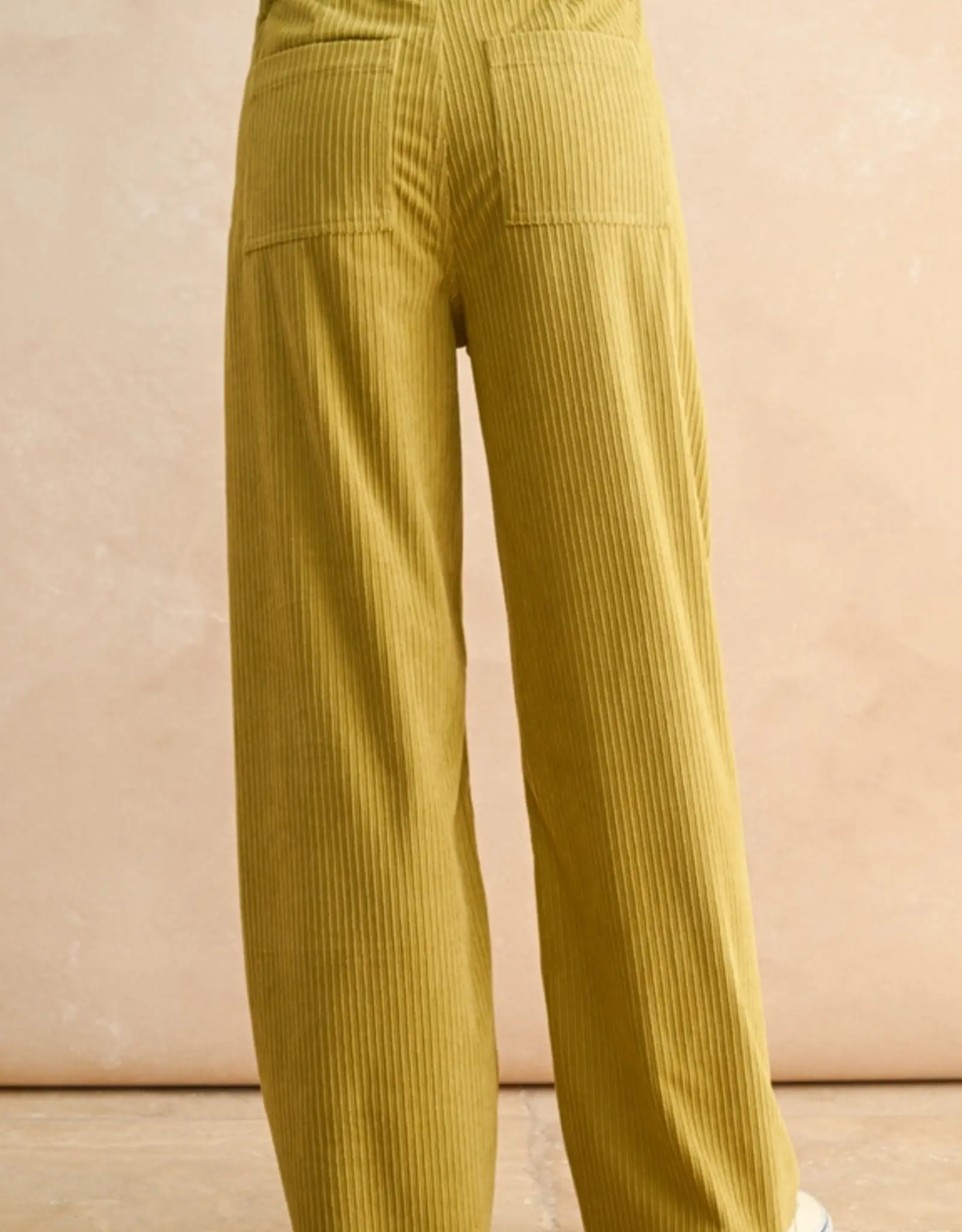 Miou Muse Lemongrass Corduroy Wide Leg Pant