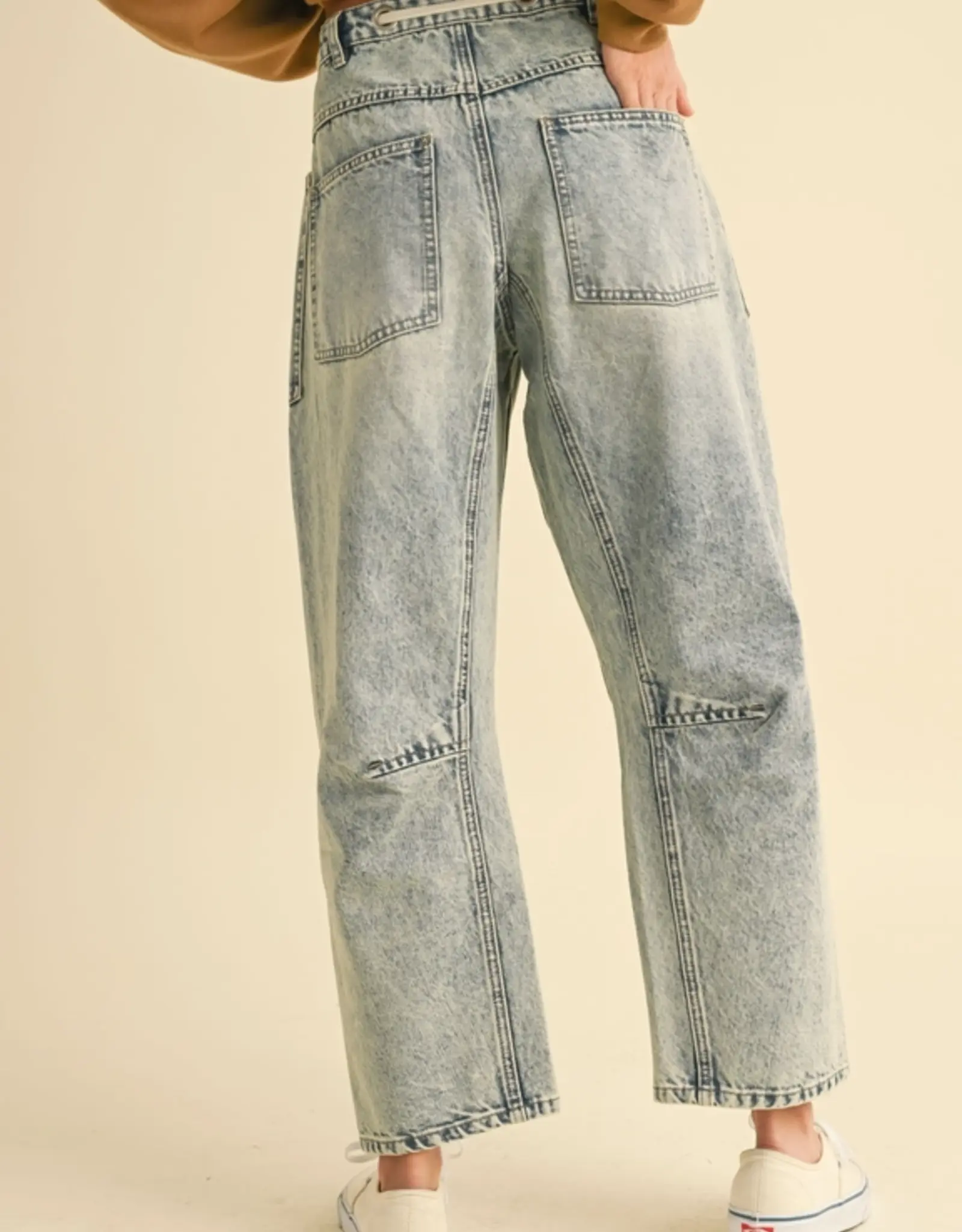 Miou Muse Denim Barrel Pant