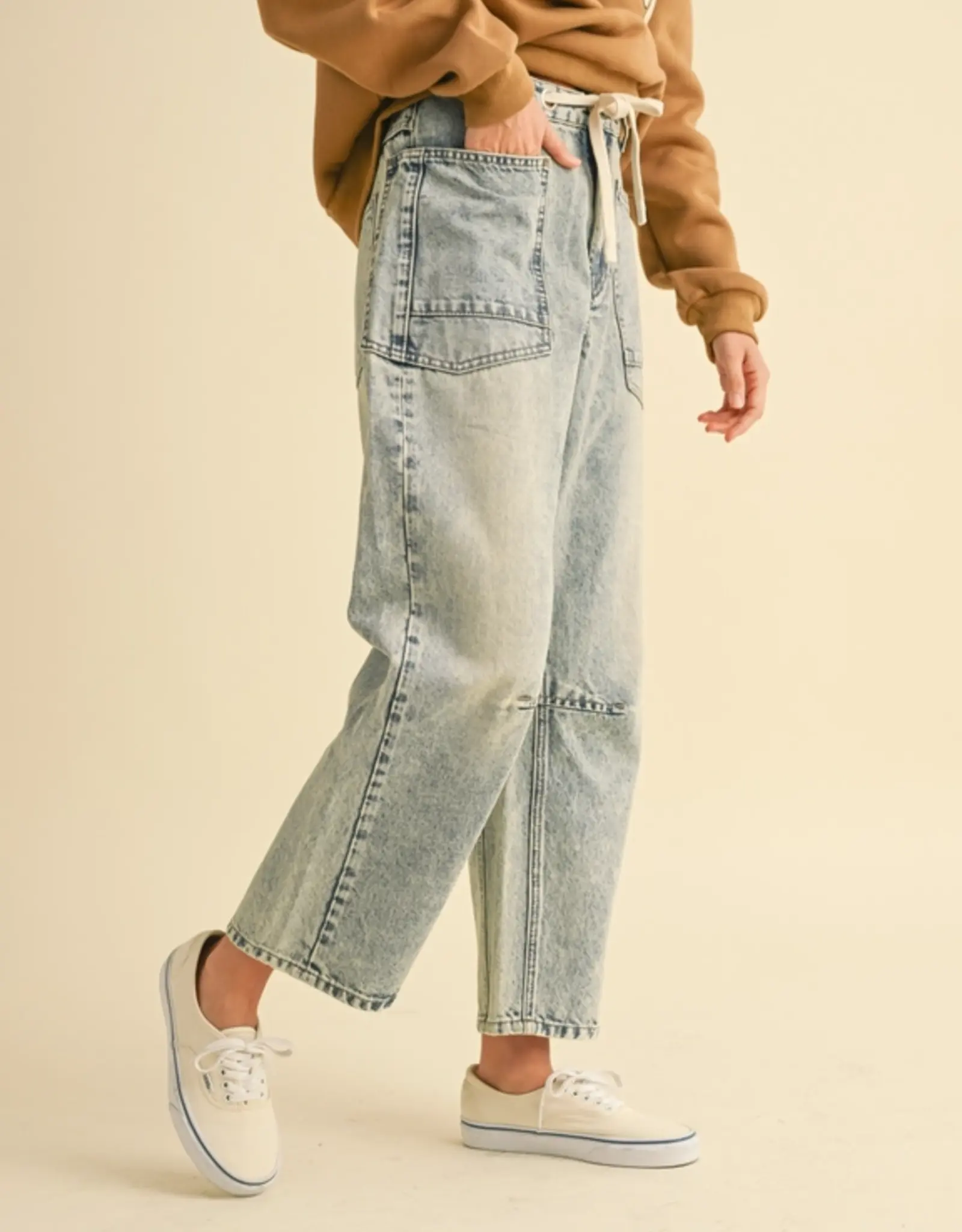 Miou Muse Denim Barrel Pant