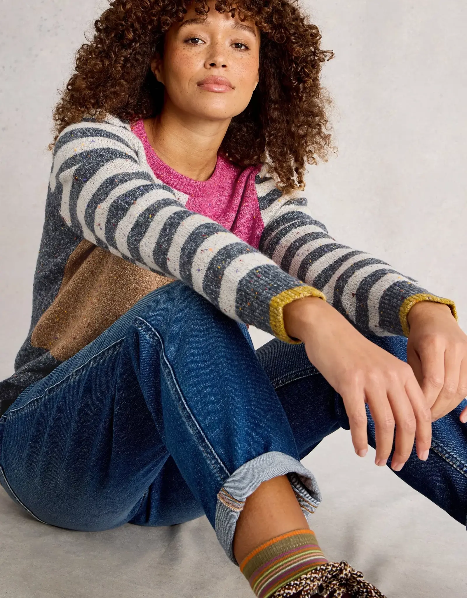 White Stuff Talia Colorblock Sweater
