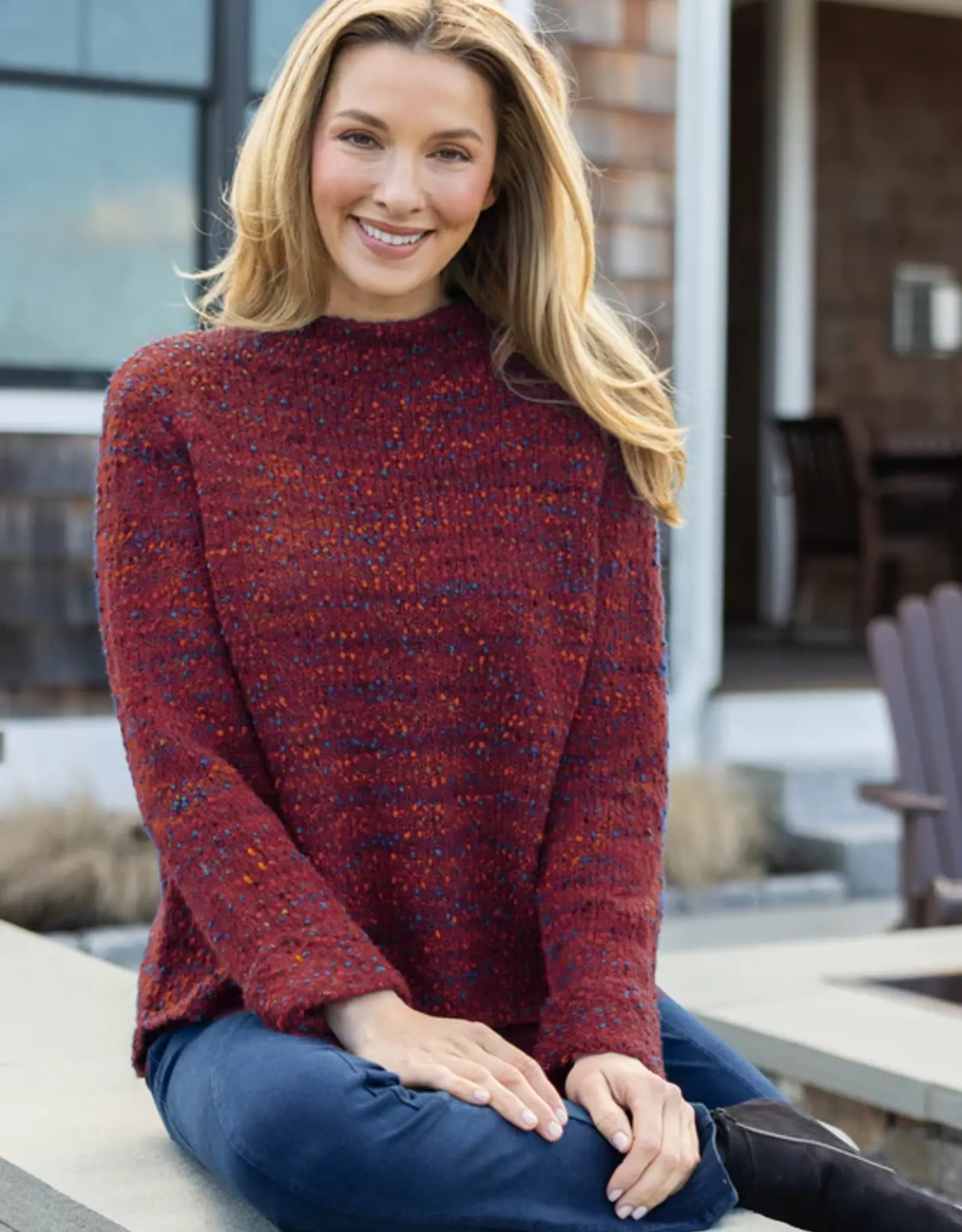 Habitat Confetti Funnel Neck Pullover