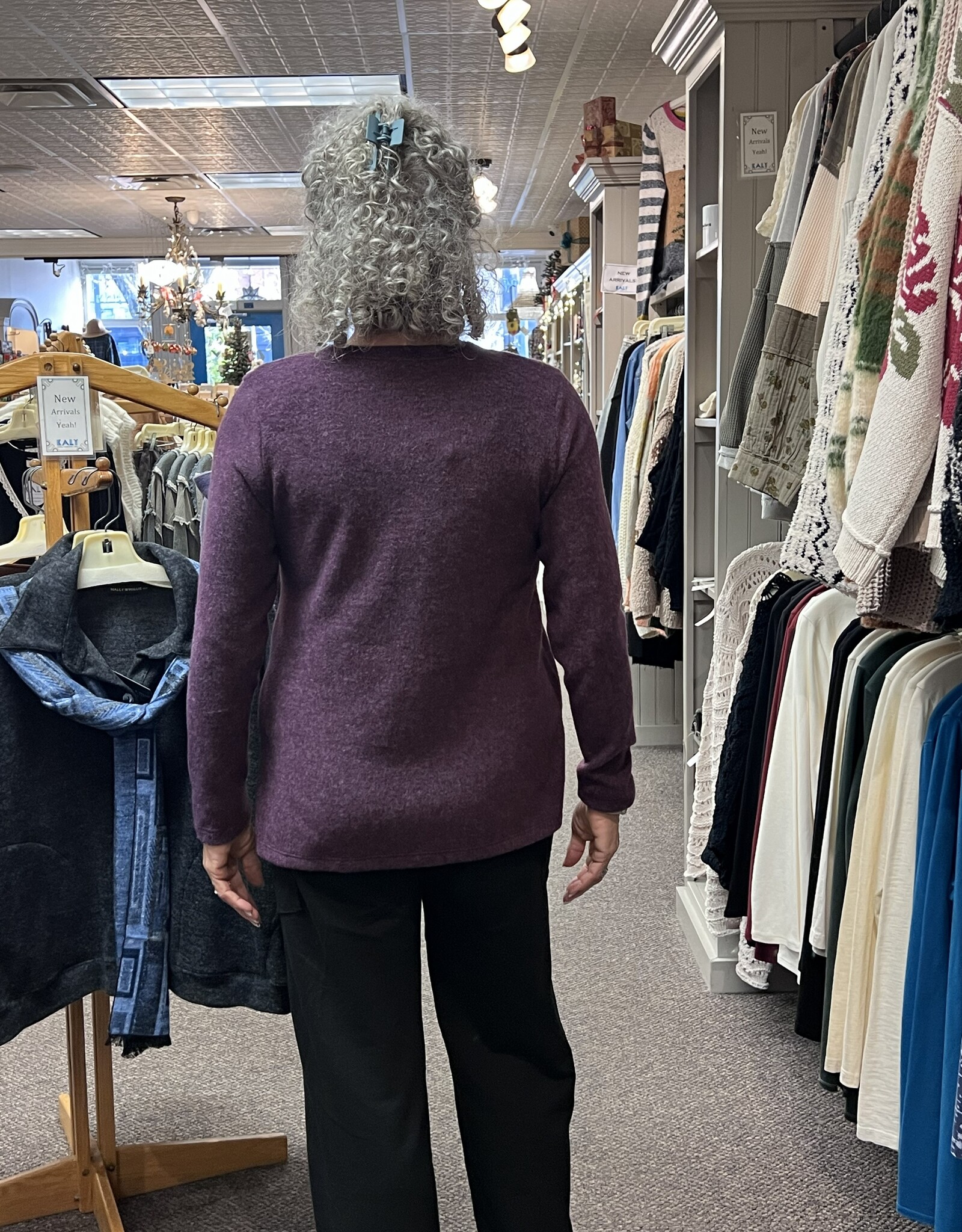 Nally & Millie Buttery Soft  V-neck Top