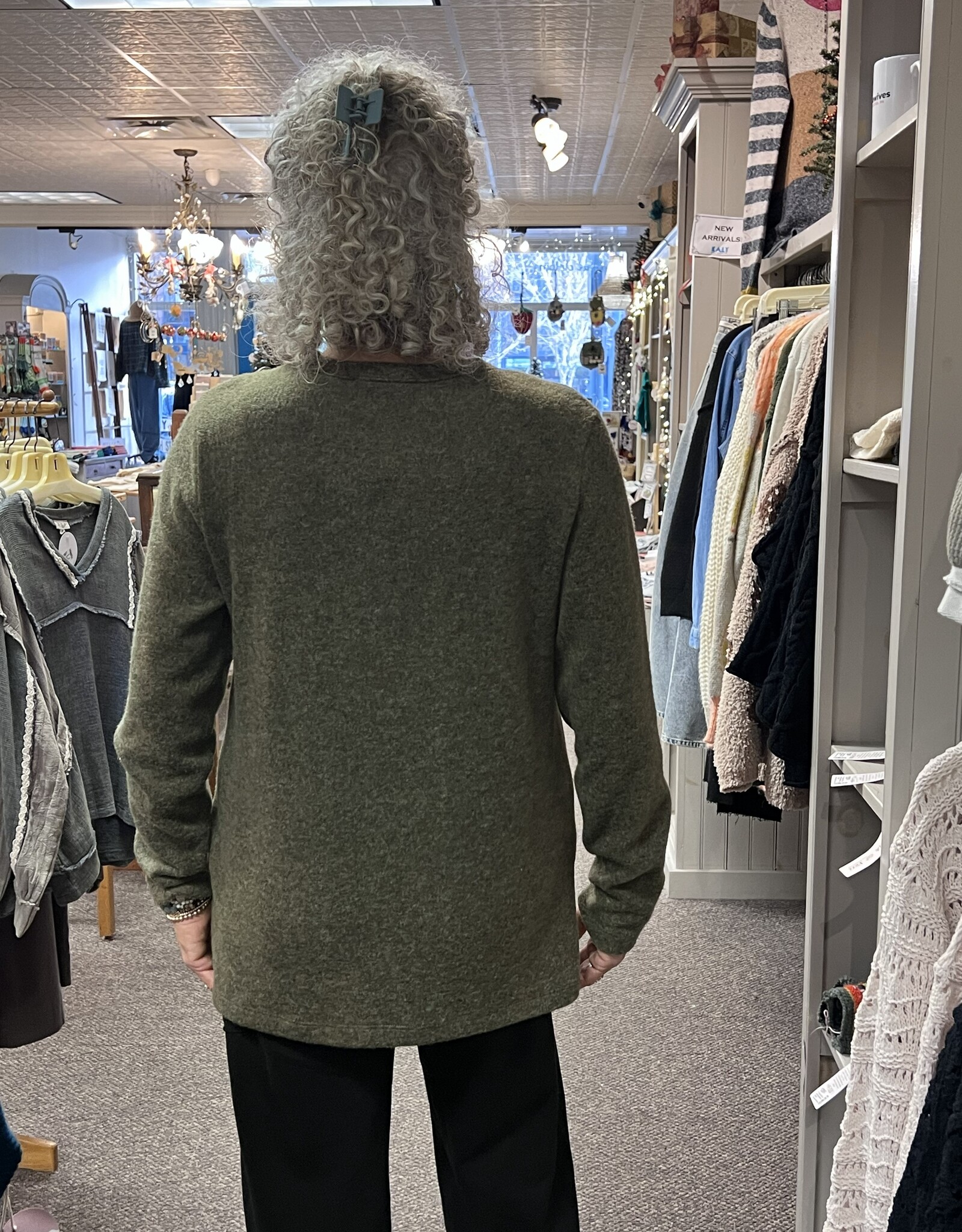 Nally & Millie Buttery Soft  V-neck Top