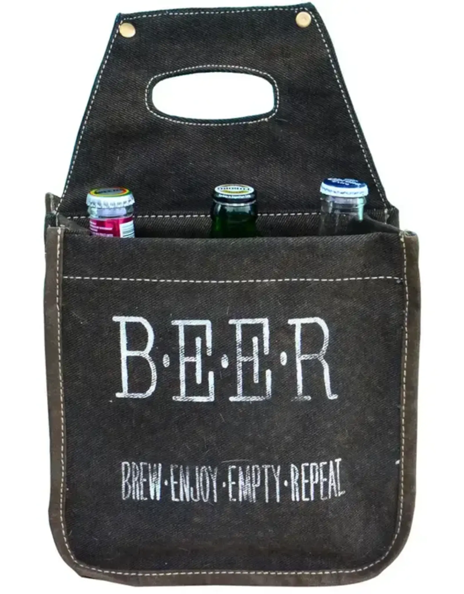 Clea Ray Canvas Bags Grey Canvas B.E.E.R Beer Carrier