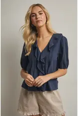 Wishlist Ruffled Cotton Blouse