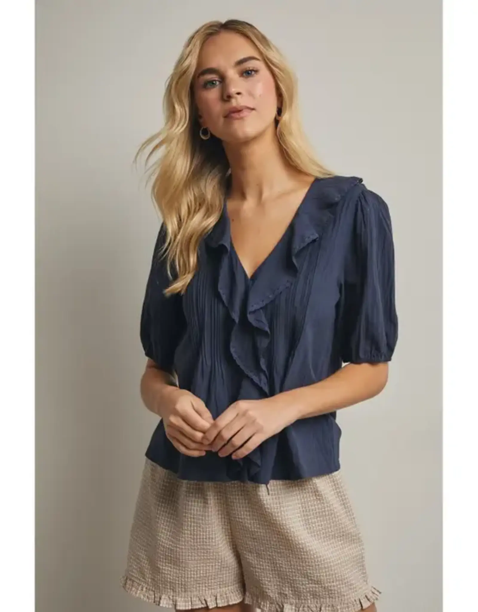 Wishlist Ruffled Cotton Blouse