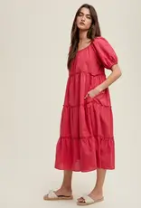 Wishlist Gingham Midi Dress