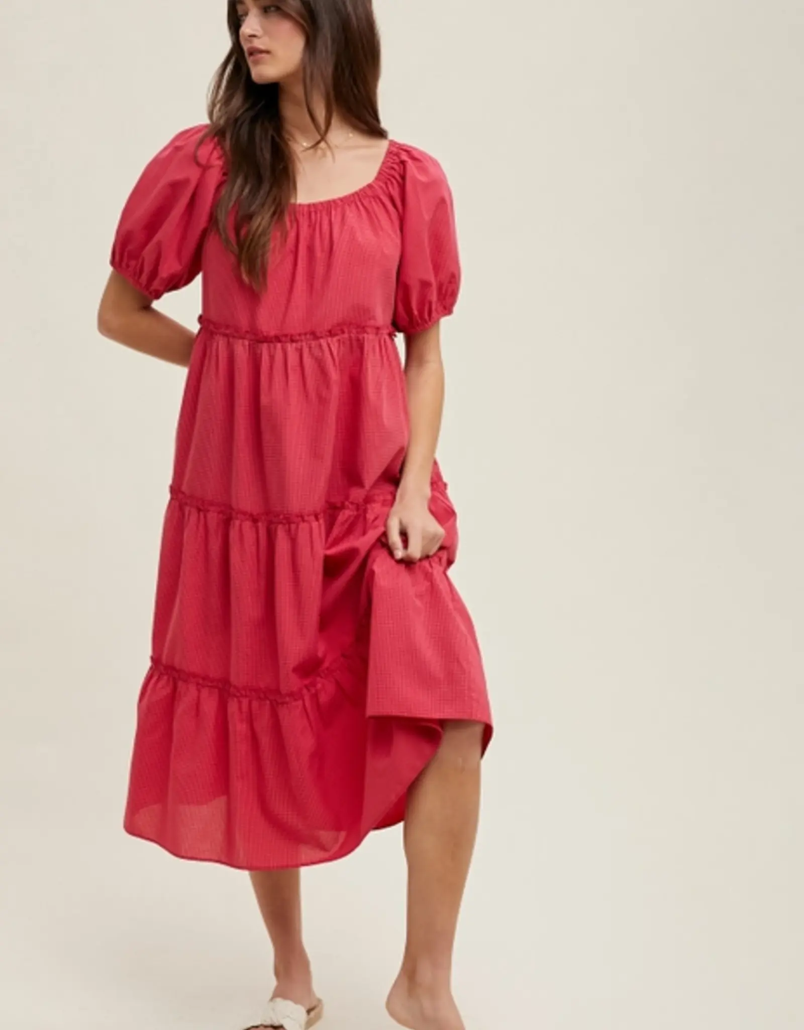 Wishlist Gingham Midi Dress