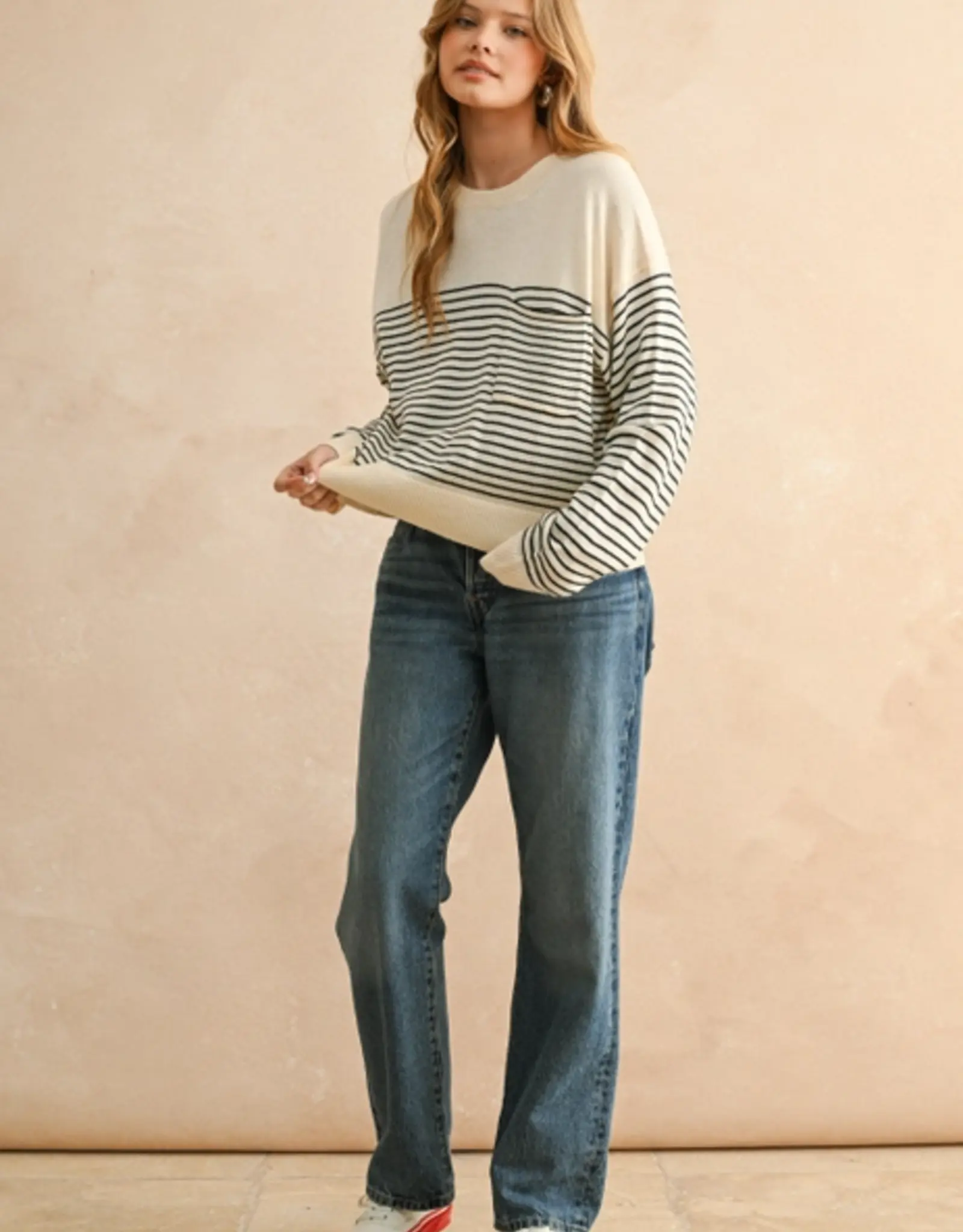 Miou Muse Nautical Stripe Sweater