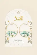 Pressed Flower Hoop Earrings