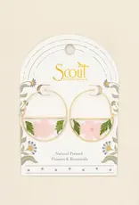 Pressed Flower Hoop Earrings