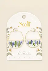 Pressed Flower Hoop Earrings