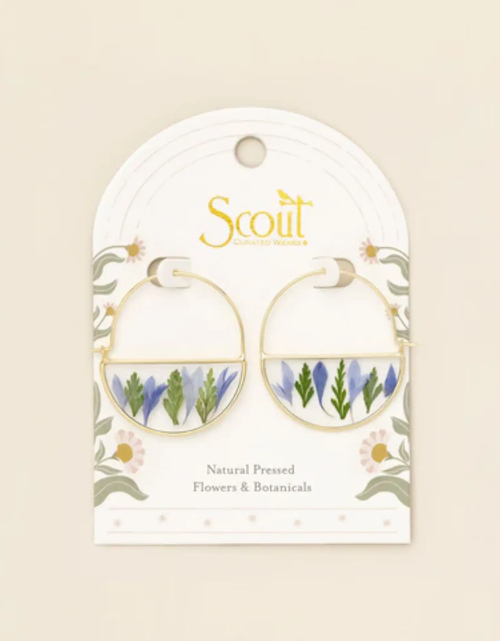 Scout Pressed Flower Hoop Earrings