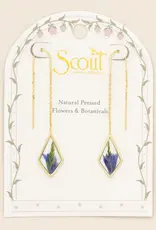 Scout Pressed Flower Threader Earrings