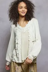 POL Clothing Floral Lace Top