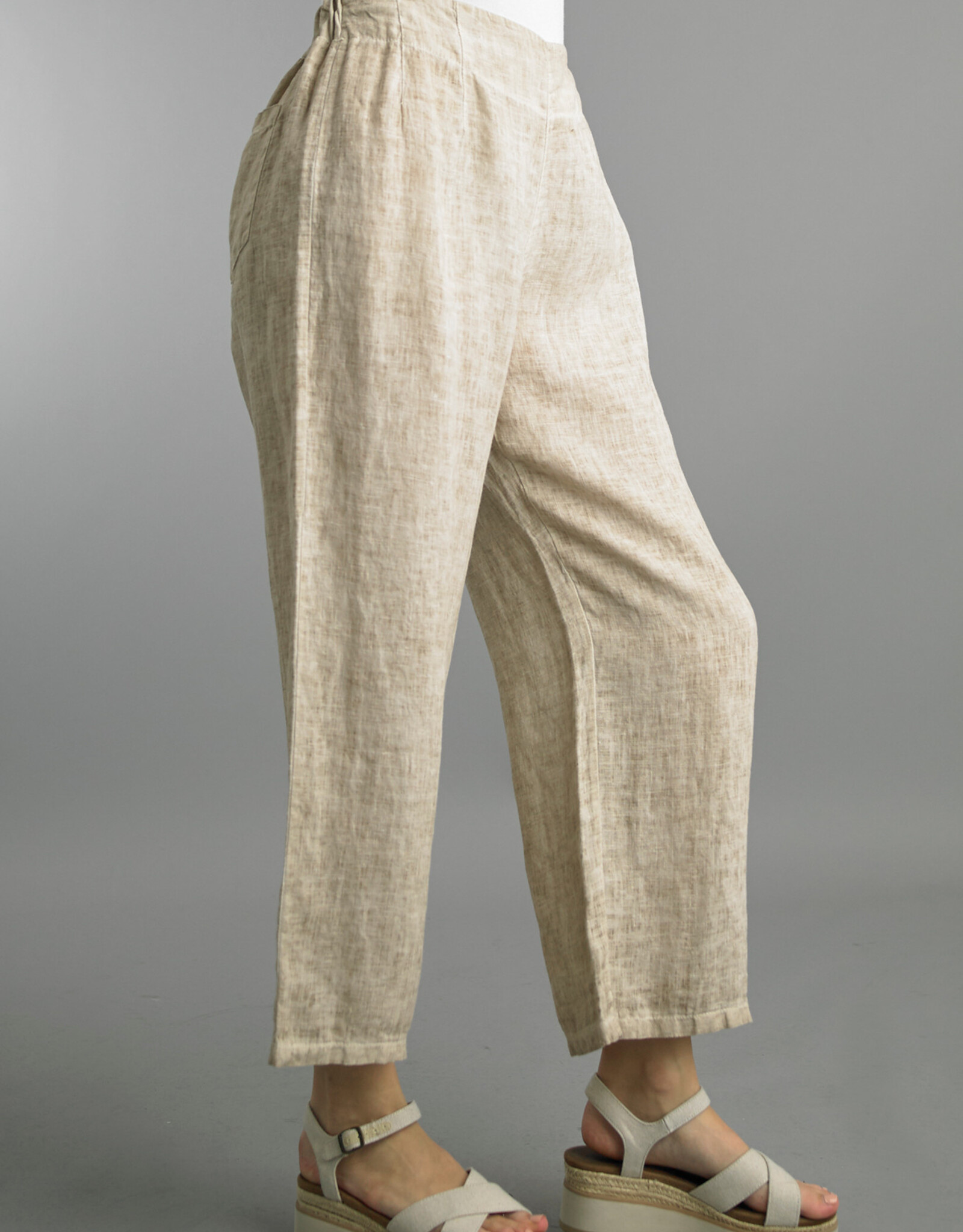 Tempo Paris Cropped Linen Pant