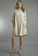 Tempo Paris Classic LInen Shirt Dress