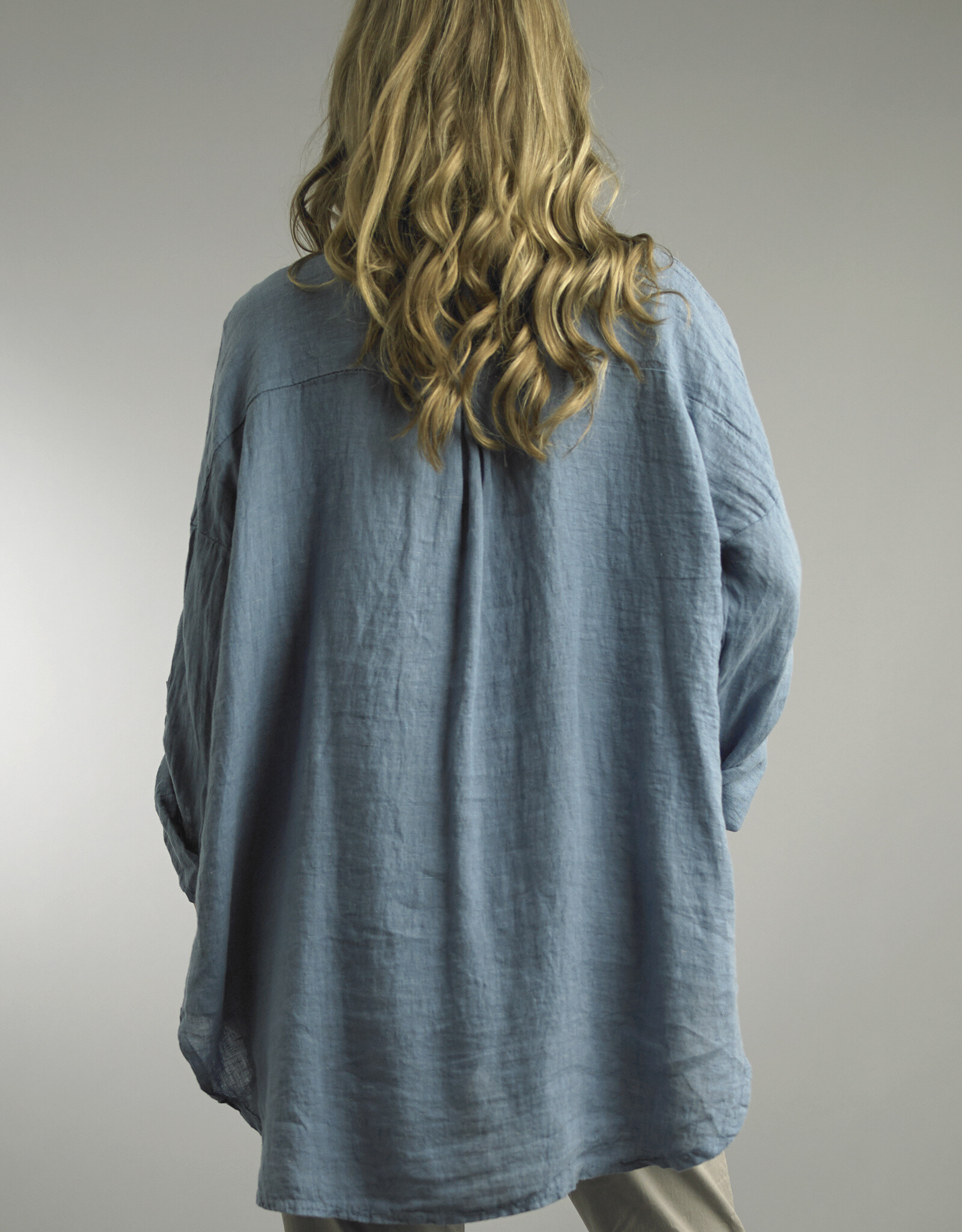 Tempo Paris Linen  Button Up Top