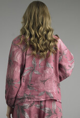 Tempo Paris Floral Tie Front Linen Top
