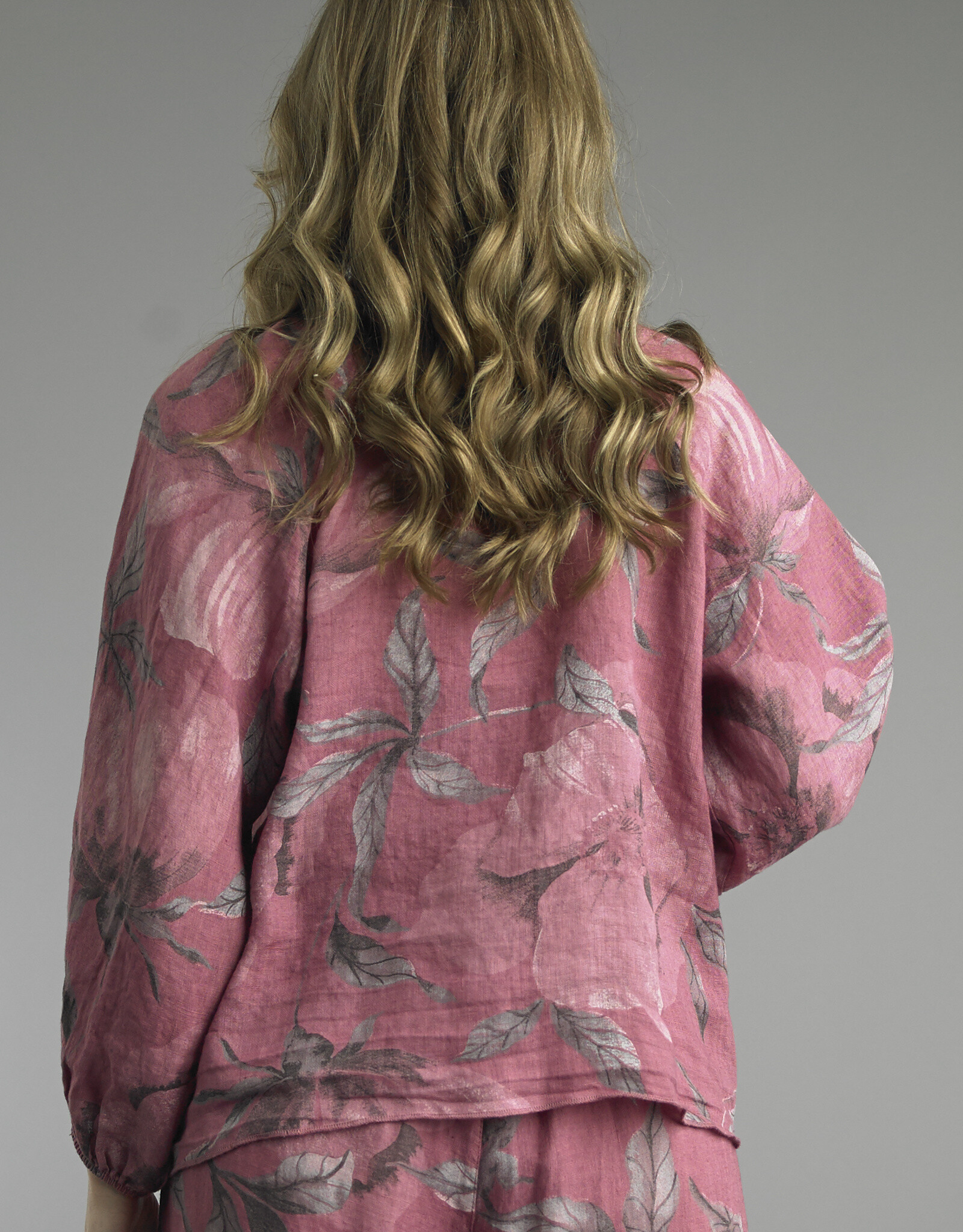 Tempo Paris Floral Tie Front Linen Top