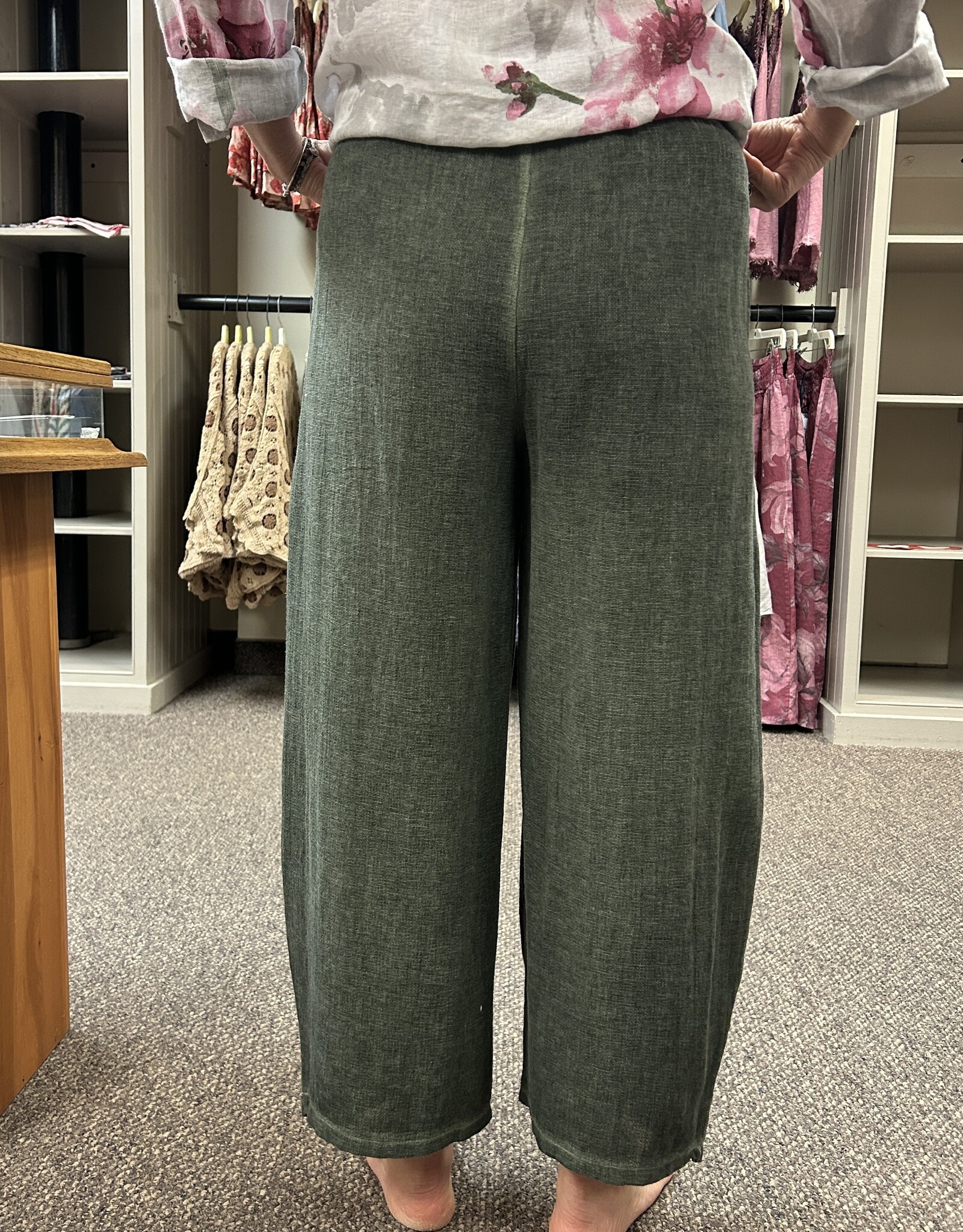 Tempo Paris Linen Barrel Pant