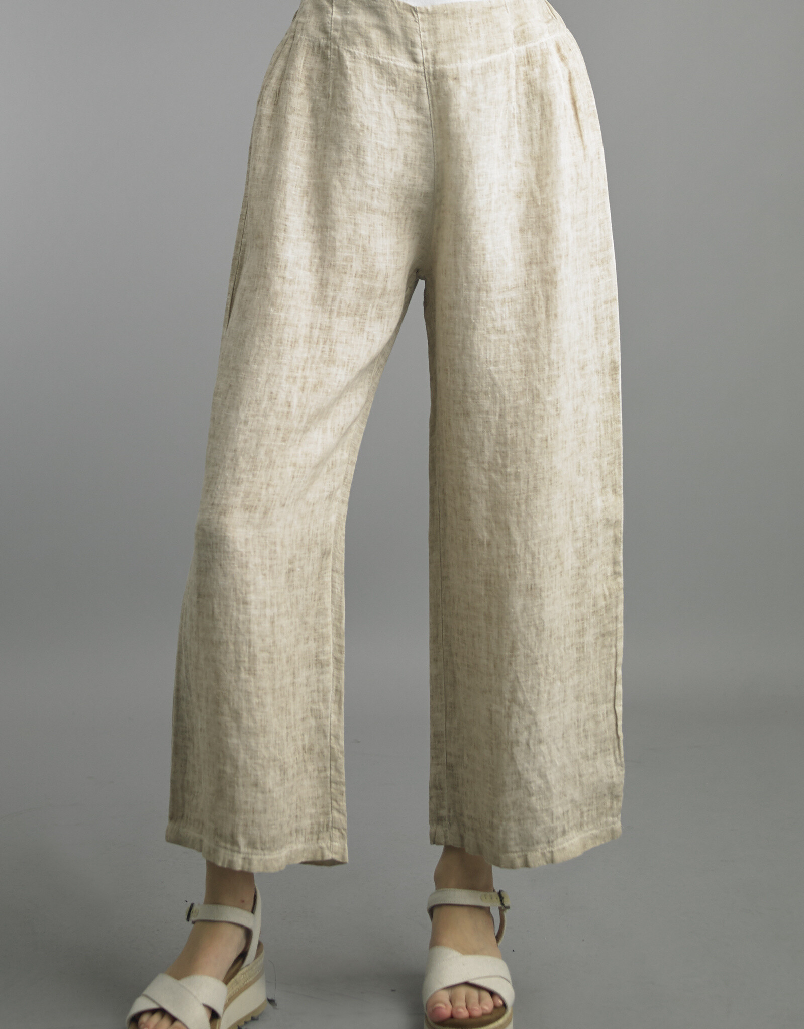 Tempo Paris Cropped Linen Pant