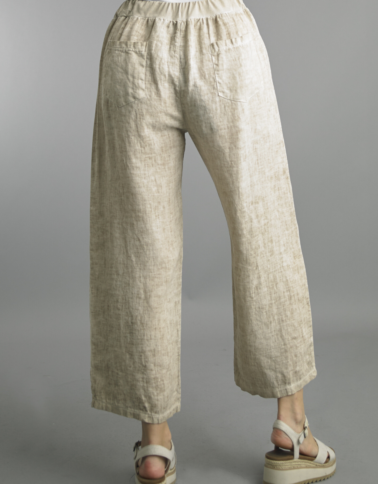 Tempo Paris Cropped Linen Pant