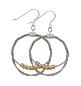 High Strung Studios Song Circle Hoop Earring