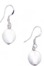 Sea Lily  Silver Disc Earring