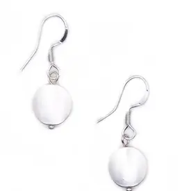 Sea Lily Silver Disc Earring
