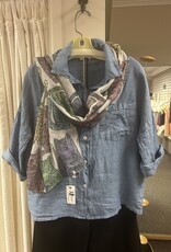 Tempo Paris Linen Cropped Shirt