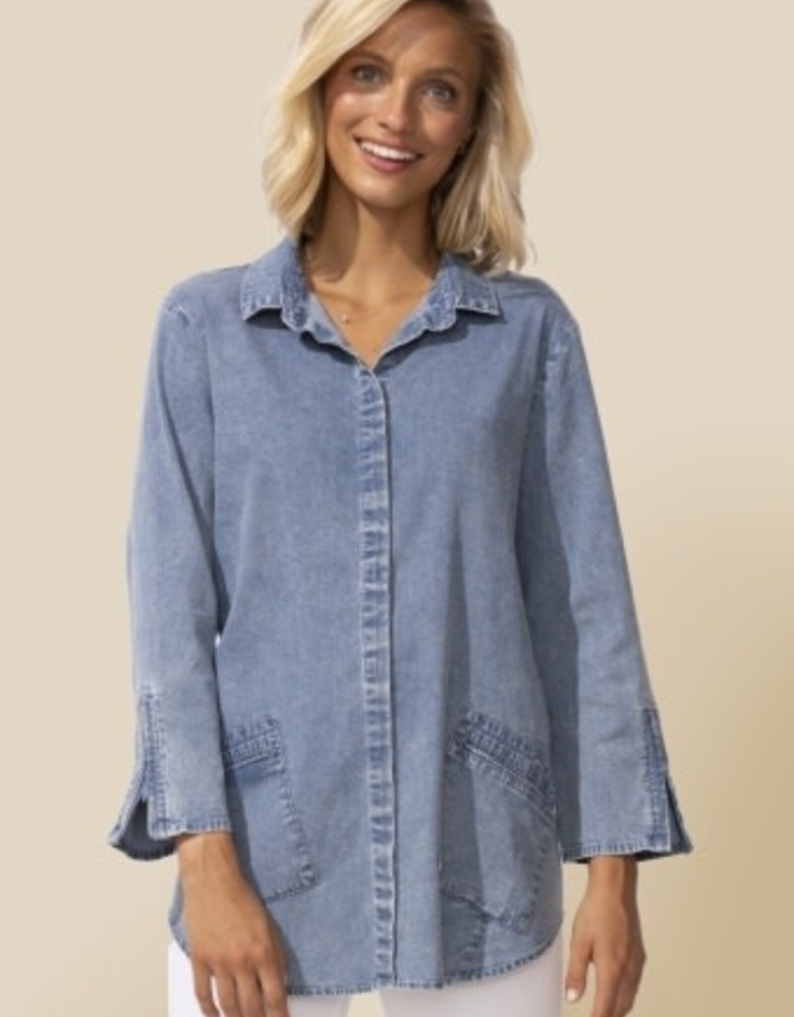 Habitat Clothes to Live In Denim Zip Travel Shirt
